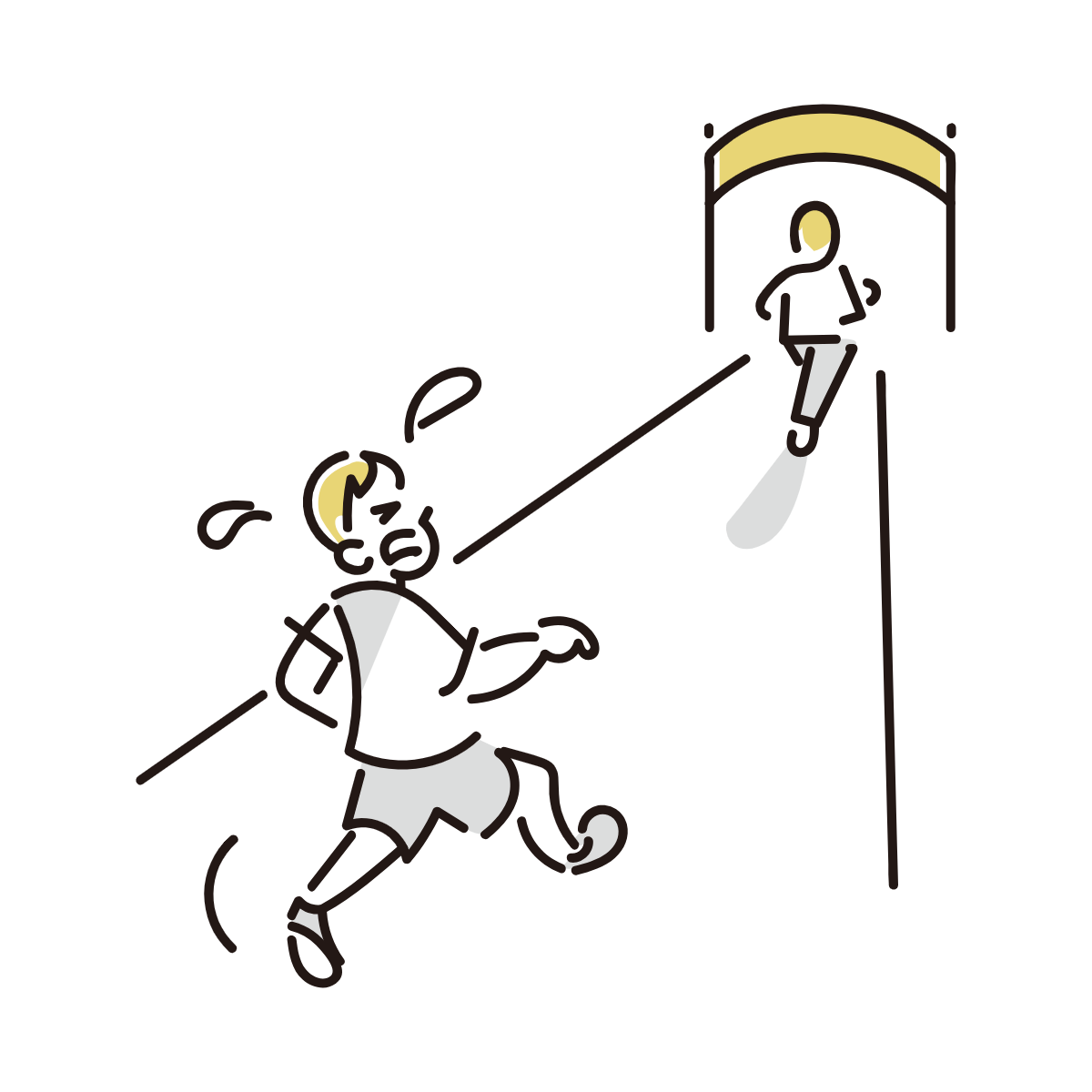 続かなくて泣いている